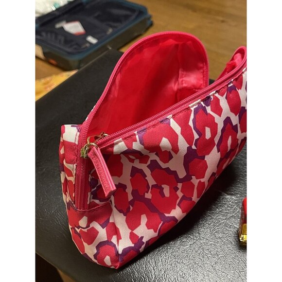 Estee Lauder Pink Cheetah Print Cosmetic Bag - - Picture 7 of 7